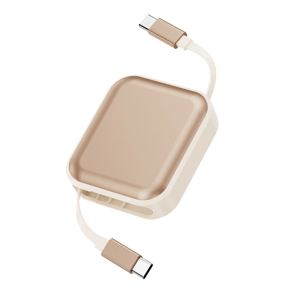 Retractable Usb C To Usb C Cable 240W Fast Chargers Cord- Gold 7704001106961