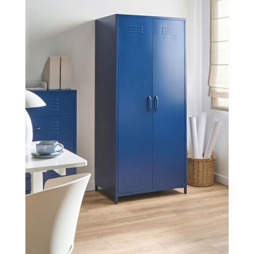 Beliani Storage Unit VARNA Metal Navy Blue 1
