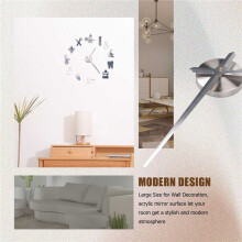Dentist DIY Wall Clock Dental Doctor Oversized Wall Clock Needle Mirror Dentist Office Decor Dentist Gift Doctor Art Silver