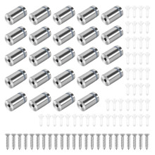 24Pcs 3/4 x 1 Inch Sign Holders Standoff Screws Wall Standoff Holders Screws Mount Hardware Advertising Glass Acrylic Standoff Stainless Steel Nail