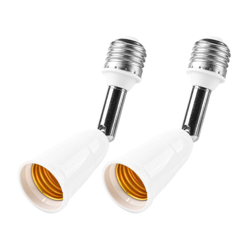 2PCS E27 Lamp Holder Extension 180 360 Degree-180 degrees