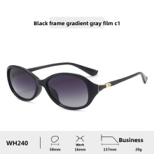 (Black)Lunettes de soleil femme carrées polarisées sophistiquées monture voyage rassemblements sociaux