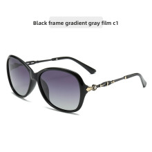 (Black)Lunettes de soleil monture noire élégante printemps pour femme antiuv et mode trajets quotidiens