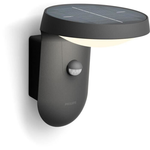 Philips Wandleuchte - PHILIPS - Tyla - Solarenergie - Anthrazit - Mit Sensor - 1,2 W