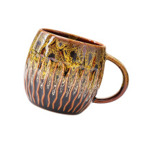 Grande tasse à café en céramique allant au micro-ondes,-Jaune