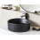 Beliani Countertop Basin GELDO  370 mm Ceramic Black 2
