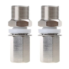 2Pcs S216 3/8-24 to SO239 Antenna Mount Adapter SO-239 to 3/8-24 Threaded Antenna Mount Adapter for CB Ham Radio Antenna