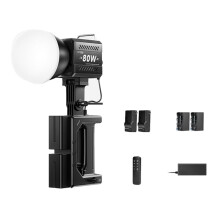 80W COB Camera Light Handheld Kit 2500-6500K Video Dimmable Photographic LED Light for Photo Studio Film EU PLUG