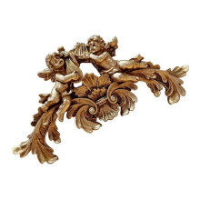 Contemporary Twin Cherubs Wall Hanging Resin-doubl angles