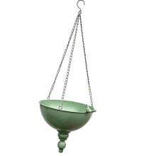 Artistic Iron Wall Mounted Planter Semi Circular Design-Green