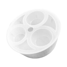 3 Section Plastic Hydroponic Planter For Home Gardeners-White