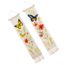Traditionelle handgewebte Wandbanner aus Baumwolle,-M03173