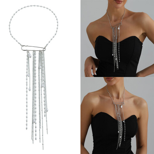 Delicate Pearls Cluster Statement Necklace That Transforms Into 1