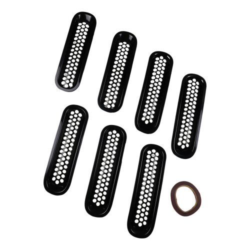 Pack Of 7 ABS Front Grille Covers Easy Clip On Designs Grille