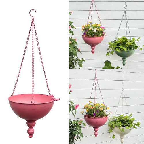 Artistic Iron Wall Mounted Planter Semi Circular Design-Green 2