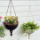 Artistic Iron Wall Mounted Planter Semi Circular Design-Green 6