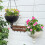 Artistic Iron Wall Mounted Planter Semi Circular Design-Green 7