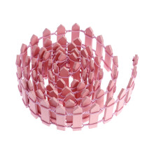 90cm Wooden Miniature Garden Fence Roll For Creating Farm-Pink
