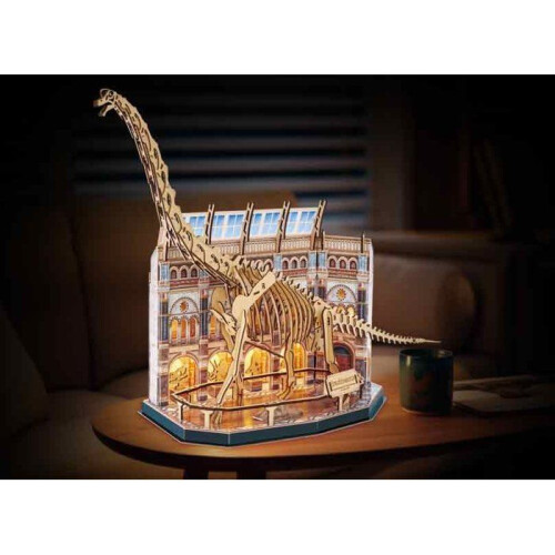 Revell 3D Holzpuzzle - REVELL - Tiny Adventures - Naturmuseum - Brachiosaurus - LED 2