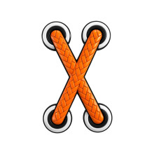 Shoelace Pattern Automotive Sticker For Motorcycle Car-Orange