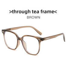 (Style F)Cadre de lunettes bloquant la lumière bleue forme carrée chic tenue de bureau professionnels