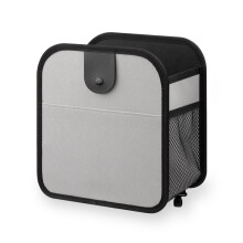 Foldable Hanging Car Garbage Bin With Multiple Storage-Gray