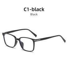 (Style A)Monture de lunettes carrée mode bloquant la lumière bleue en forme de visage coupe style élégant