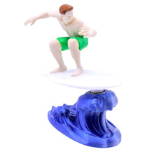 3D Printed Inertial Surfing Muscle Men Bodybuilder Car-Green