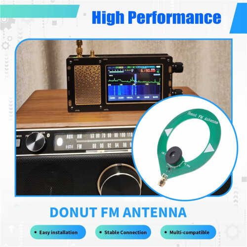 Antena FM Donut 75M-135MHz Antena FM SMA Interface Macho  Antena Loop 2