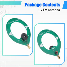 Donut FM Antenna 75M-135MHz FM Antenna SMA Male Interface Loop Antenna