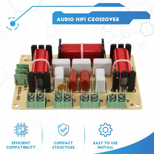 200W 4 Way Crossover Audio Speaker Crossover Dual Bass + Midrange + Treble Frequency Divider KTV Professional Crossover 2