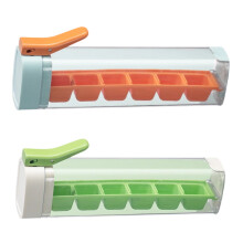Praktische Eiswürfelschale mit 6 Fächern zum-Mandarine und Grün