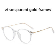 (Style C)Lunettes plates rondes vintage avec monture filtre lumière bleue formes visage tendance
