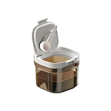 Plastic Food Organizers Having Attached Spoon For-S tea color