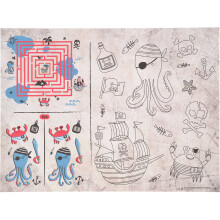 Pirate Party Colouring & Activity Placemat - Pirate Party (6 pieces)