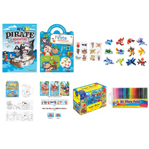 Pirate Activity Set including Pirate Building Block Brick Kit