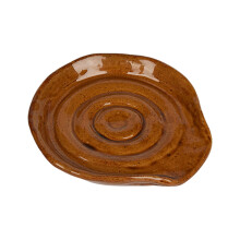 Ceramic Spoon Rest With Nonslip Base For Kitchen And Dining-Red