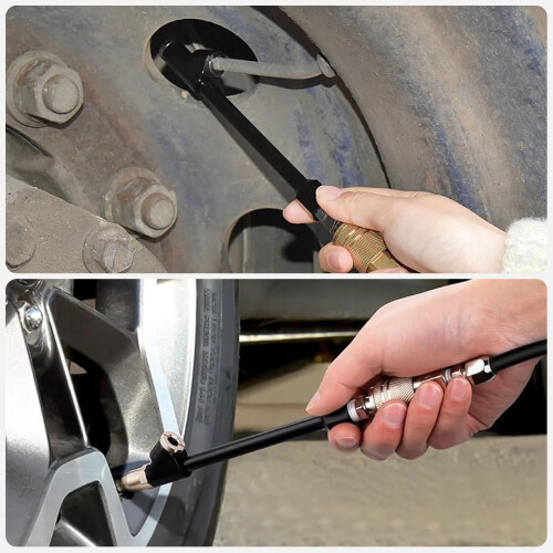 Professional Tires Inflation Tool Kit Chuck Extensions for 1
