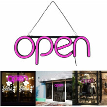 Neon 'Open'-bord voor winkelraam, dynamische lichtmodi, muzieksynchronisatie met app-bediening, slimme timertechnologie, LED-verlichting voor