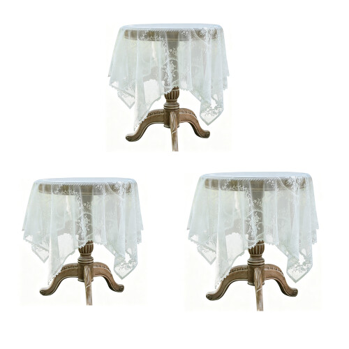 Sturdy Polyester Lace Tablecloth For Coffee Shop And-90*140cm 1