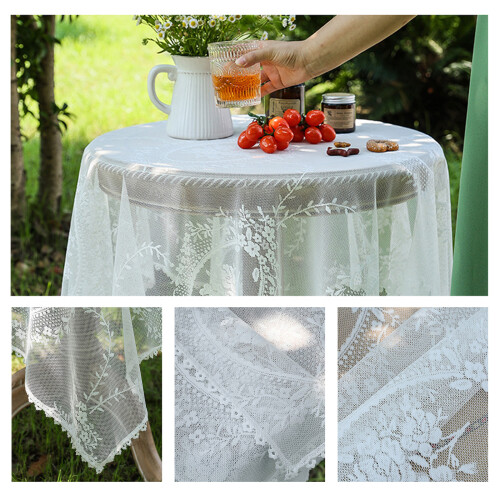 Sturdy Polyester Lace Tablecloth For Coffee Shop And-90*140cm 2