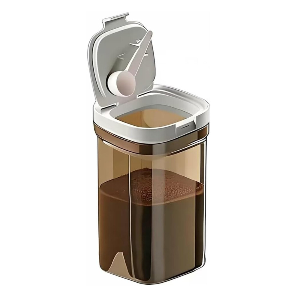 Plastic Food Organizers Having Attached Spoon For-L Tea Color 7695000913332