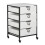 4 Drawer Mobile Storage Organizer In Charcoal / White 1