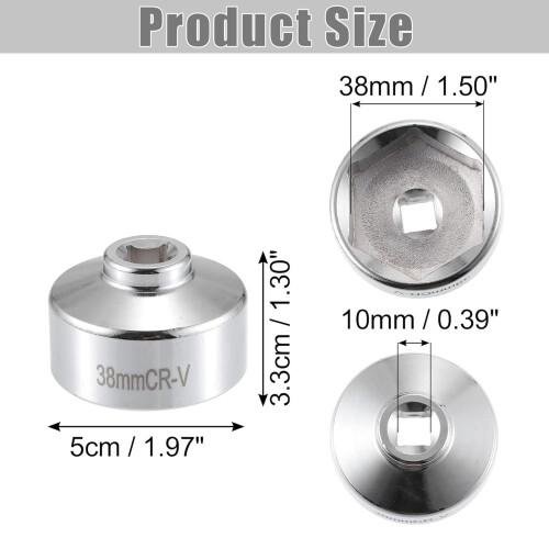 Clé à douille de 38mm formée avec précision, équipement de 2
