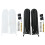 Dirt Bike Shock Protectors Front Fork Suspension-White 24cm 2