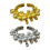 Moderner geometrischer Metallperlenring mit offenem Band,-Silber 5