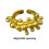 Moderner geometrischer Metallperlenring mit offenem Band,-Silber 7