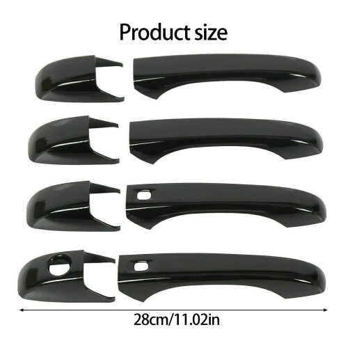 Couvercles de poignée de porte de rechange en ABS, 4 pièces, 2