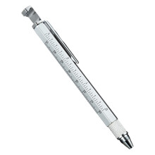 7-in-1-Ingenieurstift aus Metall für Touchscreens mit-Silber