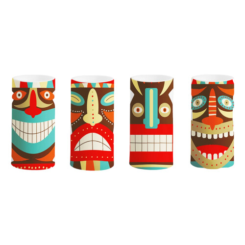 Packung mit 3/4 flackernden LED-Hawaiian-Kerzenlichtern,-3